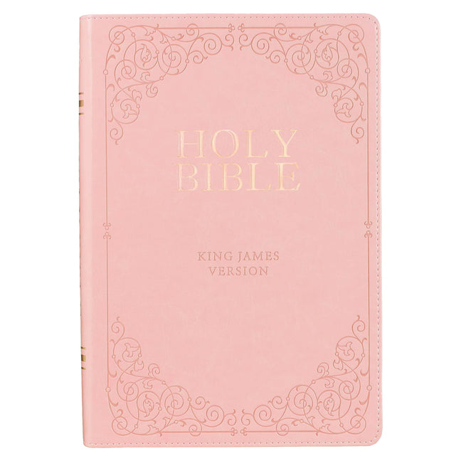 KJV Bible Giant Print Full-Size Faux Leather, Pink)